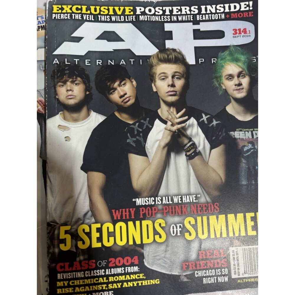 Alternative Press Issue 314.1 September 2014 5 Seconds of Summer Cover Posters
